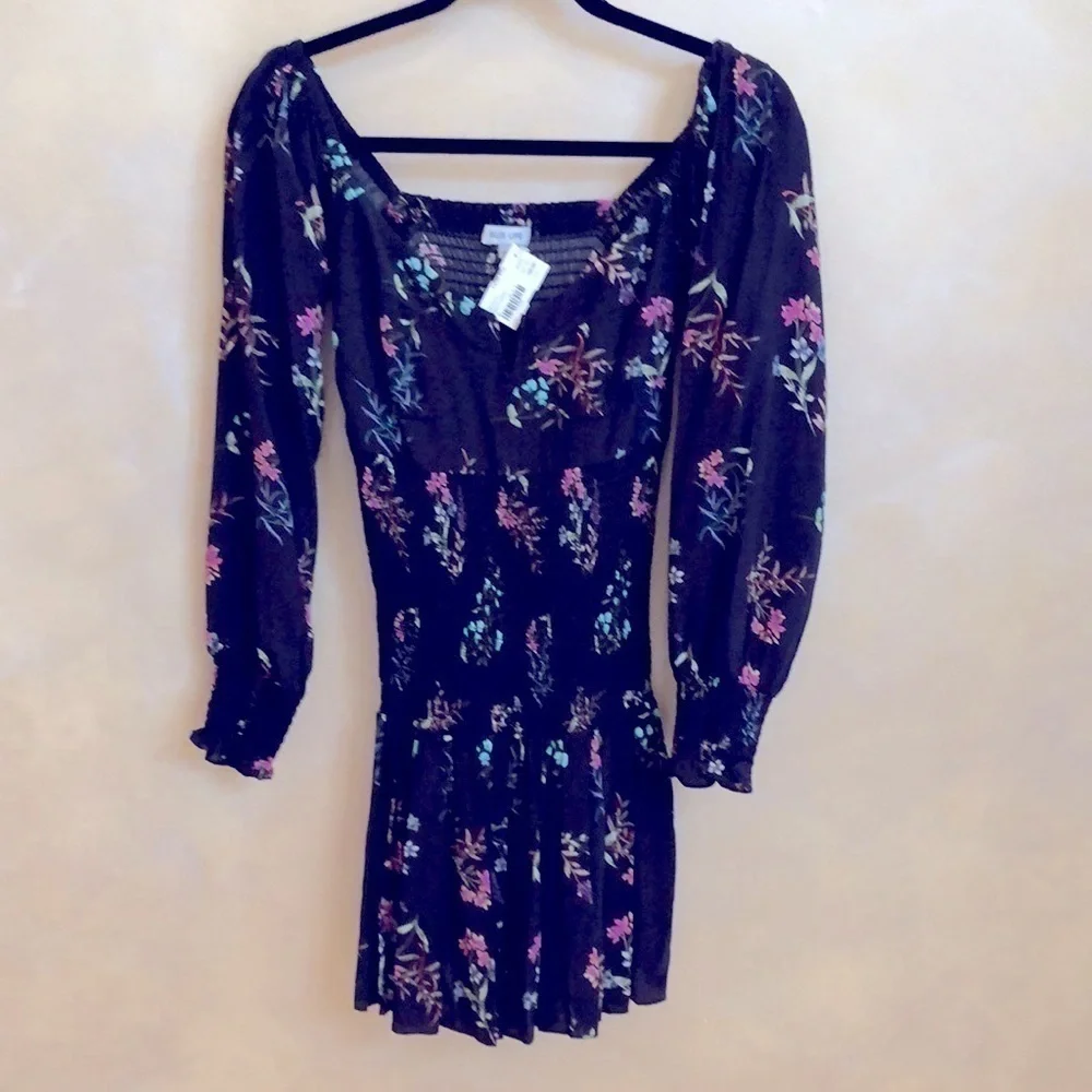 Blue Life Sasha Floral Print Dress in Black XS - Picture 4 of 4